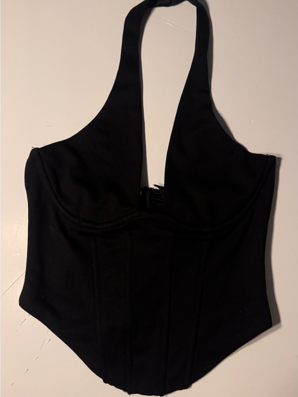 Black Halter Corset Top - Women's Intimates